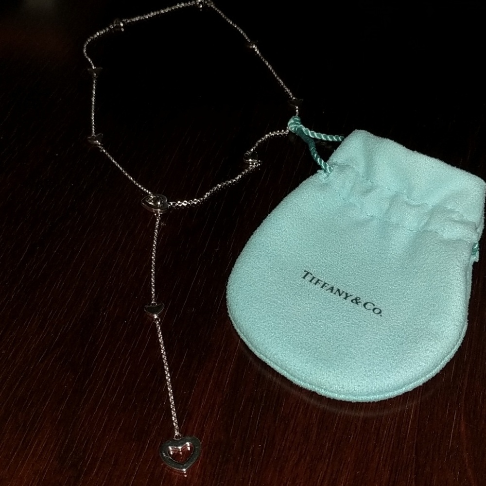 Tiffany necklace open heart lariat